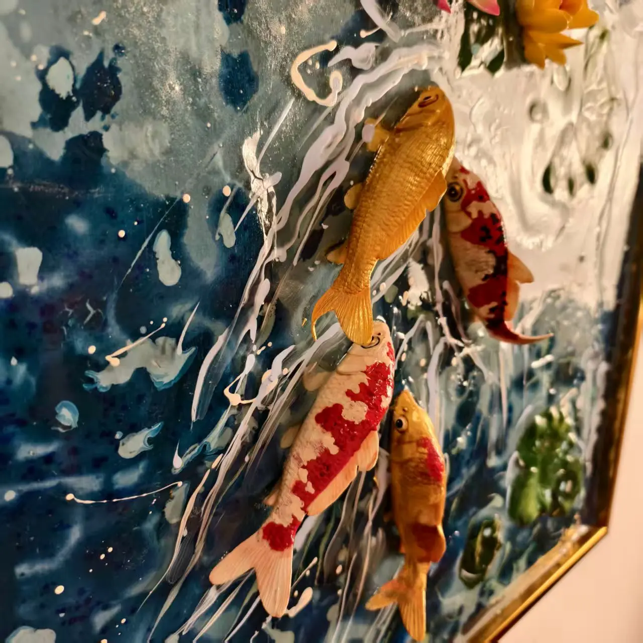 Lotus And Koi Detail artwork